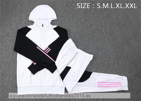Nuevo Conjunto Completo Chaqueta Con Capucha Niños Juventus 23/24 Blanco Negro Rosa Baratas